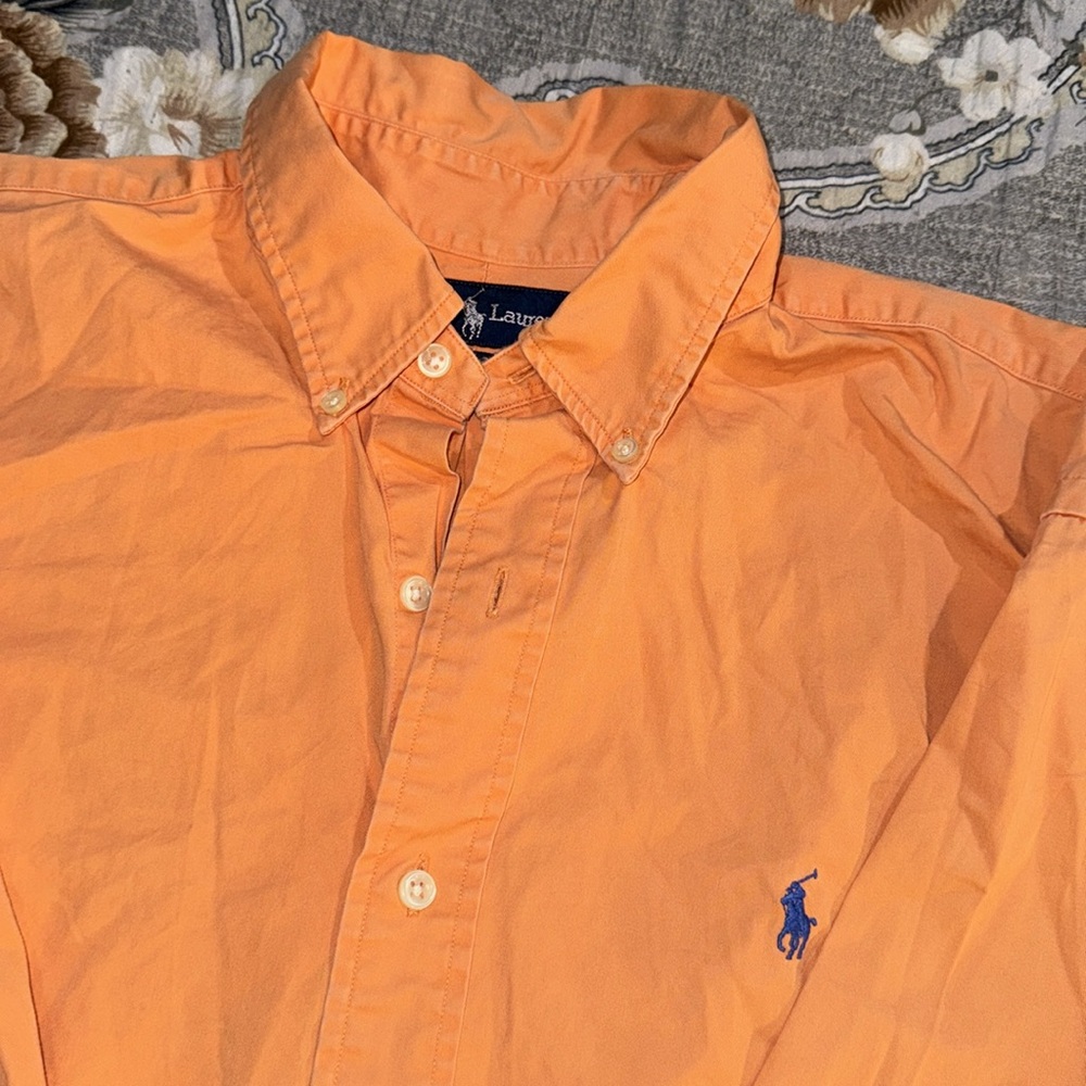 Orange Polo Collared Button Down Long Sleeve - image 2